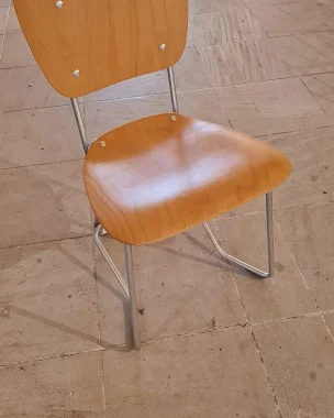 Chaises alu flex Armin Wirth Années 50